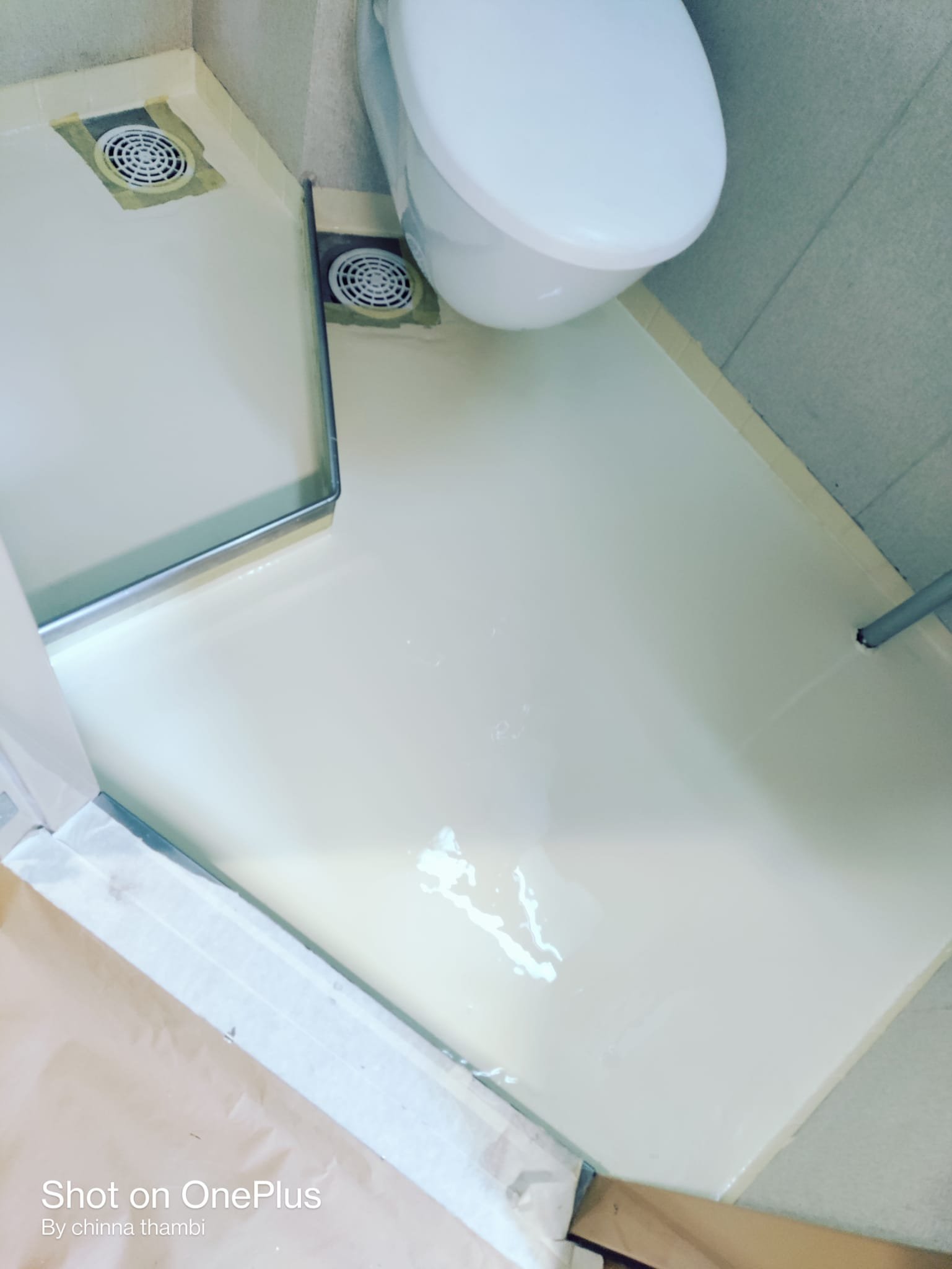 Tiles removal and water proof special painting